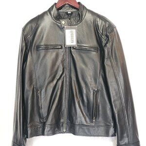 Real Leather Dodge Black Jacket - FCM
